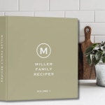 필라테스피오르 | Minimal Sage Green Classic Family Monogram Recipe 3 Ring Binder | Zazzle