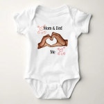 mom and dad love me baby bodysuit | Zazzle