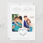 Romantic Blue Shades Grey Floral Heart 2 Photos | Zazzle