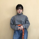 반하이 밑단 컷팅 워싱 슬림 일자 데님 스키니 반하이 밑단 컷팅 워싱 슬림 일자 데님 스키니 - 브리치