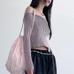 LOWEAR : 로웨어 | - top : drape ribbon off shoulder ops - bottom : layered shirring mini skirt | Instagram Instagram의 LOWEAR...