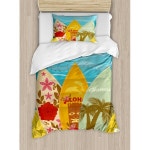 Ambesonne Tiki Bar Duvet Cover Set | Wayfair Tiki Bar Duvet Cover Set