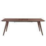 Corrigan Studio® Knisely Extendable Walnut Solid Wood Dining Table | Wayfair Knisely Extendable Walnut Solid Wood Dining Table