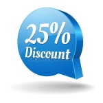 블루(Blue)25 진례점 | 블루 25% 할인 연설 거품 — 스톡 벡터 #26894223