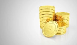 황금 Bitcoins Cryptocurrency의 스택 – 스톡 사설전용 사진 © ras-slava #71183113