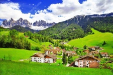 마을 Ma Dolomites, 이탈리아 알프스, 보기의 놀라운 풍경 — 스톡 사진 © Freesurf* #59455739 마을 Ma Dolomites, 이탈리아 알프스...