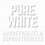 순수한 화이트 알파벳 그림자 — 스톡 벡터 © Alhovik #69935321