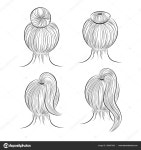 GOD헤어스케치 | 스케치 헤어스타일 스톡 벡터 - ©Ollimay 184867004 스케치 헤어스타일