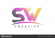 자홍 소프트웨어 S W 문자 로고 디자인 도트와 Swoosh 스톡 벡터 - ©twindesigner 149439172 자홍 소프트웨어 S W 문자 로고 디자인...