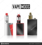 여수언니 담배가게 VAPE | Vape 모드입니다. 전자 담배 세트입니다. 화려한 벡터 장치 흰색 배경에 고립 된 기체 화할. 새로운 문화 트렌드입니다. 일러스트 레이 션....