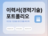 전문가에게 맡기는 이력서/경력기술/포트폴리오 피드백 - 크몽
