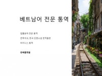 베트남어 전문통번역 - 크몽