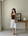 09WOMEN - 코레토 5부 코튼 팬츠 76007