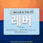 국어사전에서 🌾"레버"로 끝나는 단어는 6개