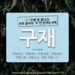 국어사전에서 🌾"구재"로 끝나고, 시작 글자가 '구'인 단어는 8개