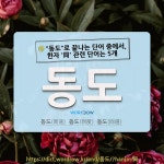 국어사전에서 🌾"동도"로 끝나는 단어 중에서, 한자 '同 (같을 동)' 관련 단어는 5개