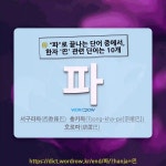 땅파드림 | 국어사전에서 🌾"파"로 끝나는 단어 중에서, 한자 '巴 (땅 이름 파)' 관련 단어는 10개