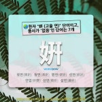 국어사전에서 🌏한자 "姸 (고울 연)" 단어이고, 품사가 '없음'인 단어는 7개