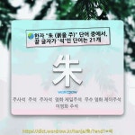 석광건설(주) - 17609 | 국어사전에서 🌏한자 "朱 (붉을 주)" 단어 중에서, 끝 글자가 '석'인 단어는 21개
