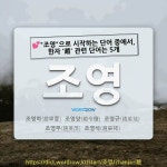 趙(조)선술집 | 국어사전에서 💕"조영"으로 시작하는 단어 중에서, 한자 '趙 (나라 조)' 관련 단어는 5개