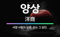 🌟양상: 서양 사람의 상점. 또는 그 상인. - 표준국어대사전