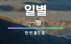 한번한봄 | 🌟일별: 한 번 흘낏 봄. - 표준국어대사전