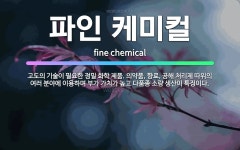🌟파인 케미컬: 고도의 기술이 필요한 정밀 화학 제품. 의약품, 향료, 공해 처리제 따위의 여러 분야에 이... - 표준국어대사전