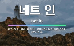 네트에이주 | 🌟네트 인: 배구ㆍ탁구ㆍ테니스 따위에서, 공이 네트에 닿고 반대편 코트로 넘어가는 일. - 표준국어대사전