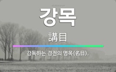 🌟강목: 강독하는 경전의 명목(名目). - 표준국어대사전