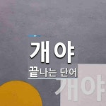 개야1구 경로당 | 개야로 끝나는 단어는? 2개