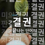 결권으로 끝나는 단어는? 24개