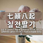 七顚八起(칠전팔기)의 뜻과 관련 한자어
