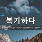 복기하다 뜻