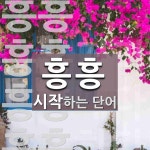 흥흥4 | 흥흥으로 시작하는 단어는? 4개