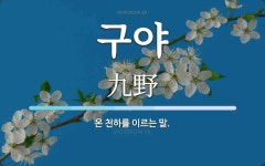 구야 뜻: 온 천하를 이르는 말.