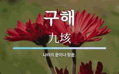구해 뜻: 나라의 끝이나 땅끝.