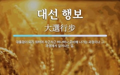 대선 행보 뜻: 대통령이 되기 위하여 차근차근 하나하나 준비해 나가는 과정이나 그 과정에서 일어나는 일.