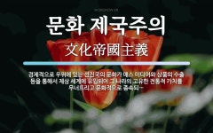 문화 제국주의 뜻: 경제적으로 우위에 있는 선진국의 문화가 매스 미디어와 상품의 수출 등을 통해서 제삼 세계에