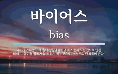 바이어스 뜻: 나비가 2cm쯤 되게 올의 방향에 대하여 비스듬히 오린 천으로 만든 테이프. 올이 잘 풀리