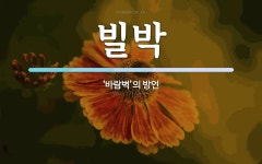 빌박 뜻: ‘바람벽’의 방언