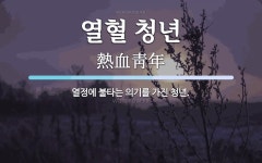 열혈 청년 뜻: 열정에 불타는 의기를 가진 청년.