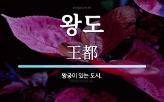 왕도 뜻: 왕궁이 있는 도시.