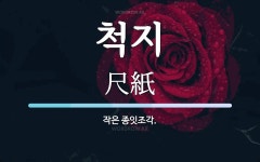척지 뜻: 작은 종잇조각.