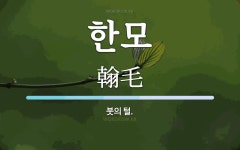 한모기술주 | 한모 뜻: 붓의 털.