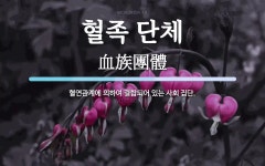 한국지족도중앙회 | 혈족 단체 뜻: 혈연관계에 의하여 결합되어 있는 사회 집단.