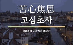 한자: 苦心焦思 (고심초사)