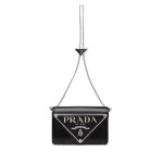 PRADA 프라다 브러쉬 가죽 삼각로고 체인 클러치숄더백 - 리본즈(REEBONZ)