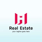 Classy Logo For Property Management Company Letter H 로열티 무료 사진, 그림, 이미지 그리고 스톡포토그래피. Image...