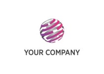 Abstract Vector Logo In Sphere Shape Global Technology 로열티 무료 사진, 그림, 이미지 그리고 스톡포토그래피. Image...