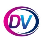 케이디더블유어학원 | Initial Letter Logo DV Company Name Blue And Magenta Color On Circle And Swoosh Design. Vector Logotype For Business And Company...
